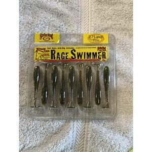 Strike King Rage Swimmer Soft Paddle Tail Swimbaits Green Pumpkin